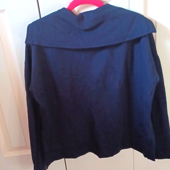 *NWT* Bobi Los Angeles Navy V-Neck Sweatshirt Sz Medium - Picture 3 of 3